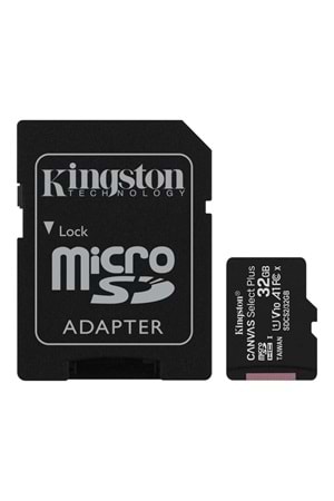 Kingston 32gb Micsdhc Canvas Select Plus 100r A1 C10 Card + Adp Hafıza Kartı | Sdcs2/32gb