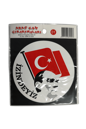 Araç Cam Çıkartma 1 (atatürk Ve Bayrak 