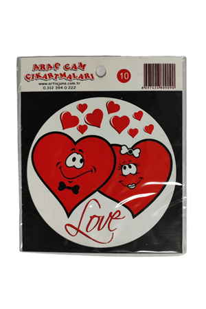 Araç Cam Çıkartma 10 (iki Kalp 