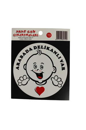 Araç Cam Çıkartma 13 (bebek Arabada Delikanlı Var)