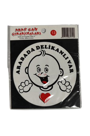 Araç Cam Çıkartma 13 (bebek Arabada Delikanlı Var)