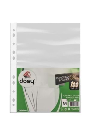 Dosy Poşet Dosya A4 100 Lü Ekonomik Paket