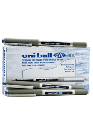 Uni-ball Roller Kalem Eye Fine Bilye Uç 0.7 Mm Mavi 12'li Paket | Ub-157
