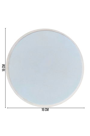 Çini Desenli Çiçekler Seramik Yuvarlak Nihale 16 Cm Koruyucu Kaydırmaz Altlik Model 2