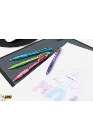 Bic Atlantis 1.0mm Basmalı Tükenmez Kalem Siyah 12 Adet
