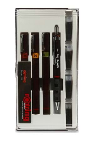 Rotring Isograph Set (0.1-0.2-0.3)+tikky 0.5 Mm Versatil Rotring Isograph Se