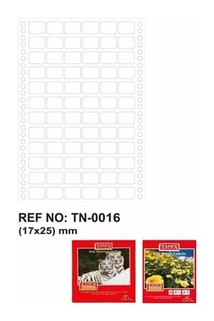 Tanex Tn-0016 Sürekli Form Bilgisayar Etiketi 17x25 Mm