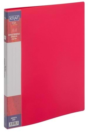 Kraf Sıkıştırmalı A4 Dosya Kırmızı | Ab307a