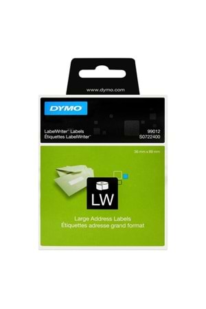 Dymo 99012 Lw Geniş Adres Etiketi 89mm X 36mm 2 X 260 Etiket