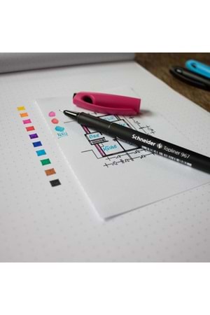 Schneider Topliner 967 | Fineliner 0,4 Mm Keçe Uçlu Kahverengi Kalem