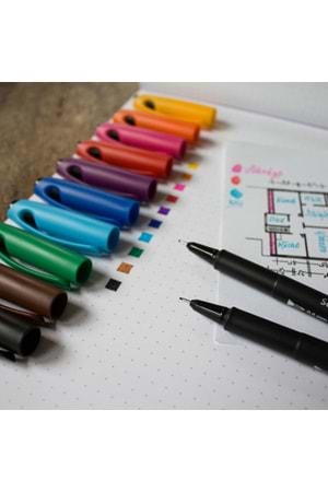 Schneider Topliner 967 | Fineliner 0,4 Mm Keçe Uçlu Kahverengi Kalem