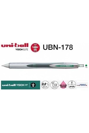 Uni-ball Vision 0.8 Mm Mekanik Roller Kalem Yeşil | Rt Ubn-178