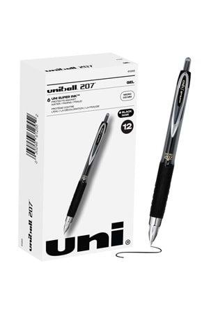 Uni-ball Roller Kalem Signo 207 Jel Bilye Uç Mekanik 0.7 Mm Siyah Umn-207
