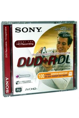 Sony Dvd+r Dl 2.6gb Kutulu Hd 45 Dakikalık