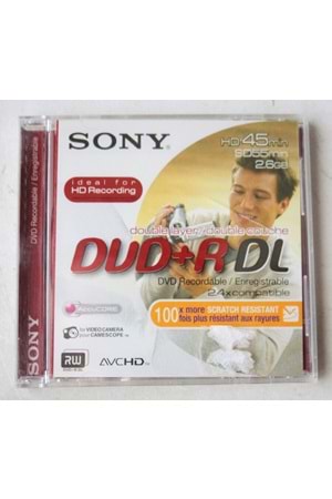 Sony Dvd+r Dl 2.6gb Kutulu Hd 45 Dakikalık