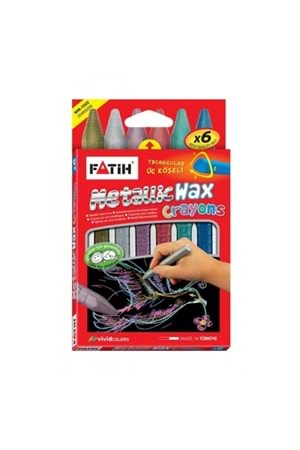Fatih Mum Pastel Boya Wax Crayons Metalic Kısa 6 Renk | 50180