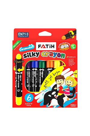 Fatih Jel Silky Crayon 6 Renk Çevirmeli Mekanizmalı