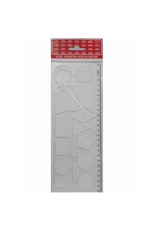 Hatas Geometrik Şablon Cetvelli Atatürklü 25 Cm 02285