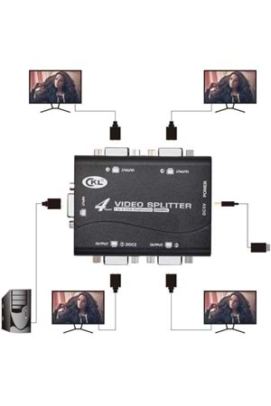 Ckl-1041u | Vga Switch Çoğaltıcı Video Splitter 4 Port