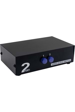 Av Anahtar Kutusu Anahtar Seçici (2 Giriş 1 Çıkış) - Video Audio Switch
