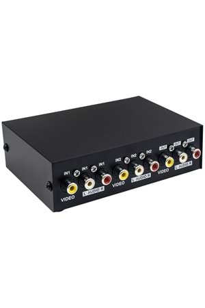Av Anahtar Kutusu Anahtar Seçici (2 Giriş 1 Çıkış) - Video Audio Switch