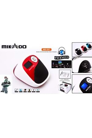 Mikado Md-207 | Usb + Micro Sd + Fm Radyo + Ses Kayıtlı Mini Speaker