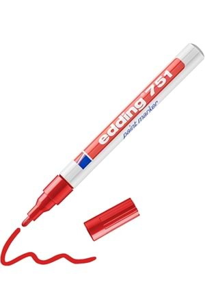 Edding Markör Dekor Boya Yuvarlak Uçlu 1-2 Mm Kırmızı 751