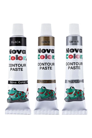 Nova Color Kontür Paste Altın Yaldız Renk Nc 184