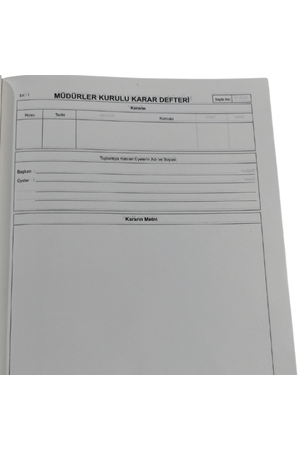 Müdürler Kurulu Karar Defteri