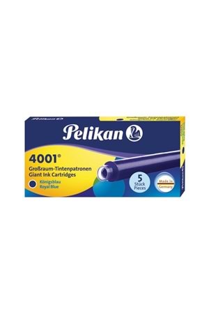 Pelikan Dolma Kalem Kartuşu Uzun Royal Mavi 5 Li 4001
