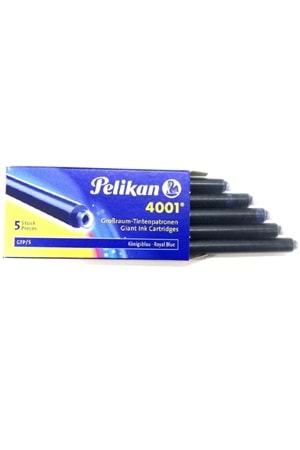 Pelikan Dolma Kalem Kartuşu Uzun Royal Mavi 5 Li 4001