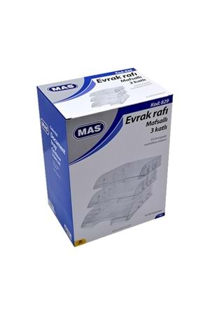 Mas Evrak Rafı Hareketli Plastik 3 Lü Şeffaf 829