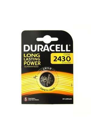 Duracell Cr2430 Lityum Tekli Düğme Pil