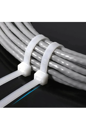 Master 505356 Plastik Kablo Bağı Cırt Kelepçe 3.6 X 300mm Beyaz (100 Adet)