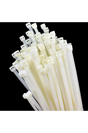 Master 505356 Plastik Kablo Bağı Cırt Kelepçe 3.6 X 300mm Beyaz (100 Adet)