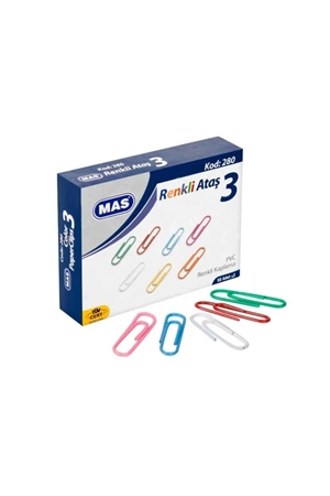 Mas Renkli Ataş Pvc Kaplı No 3 | 28mm