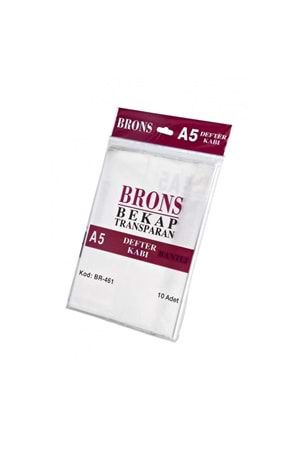 Brons Transparan Defter Kabı A5 Bantlı (10'lu)