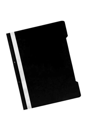Kraf Plastik Telli Dosya Siyah 50'li Paket
