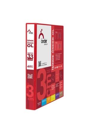 Önder Sunum Klasörü 4 Halkalı 30 Mm A4 Kırmızı 2013-2