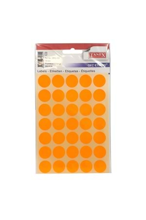 Tanex Florasan Ofc-131 Turuncu Ofis Etiketi 19mm