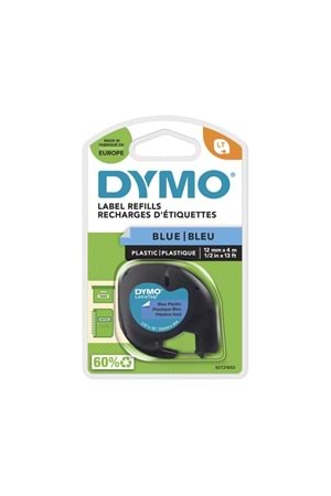 Dymo S0721650 Letratag Plastik Şerit ( 12 Mm X 4 Mt ) , Mavi (59426) 91205