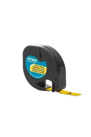 Dymo S0721620 Letratag Plastik Şerit ( 12 Mm X 4 Mt ) , Sarı (59423) 91202