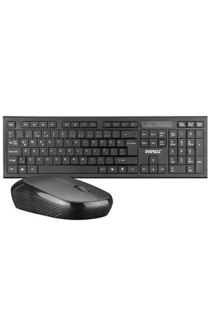 Everest Km-6121 Siyah Kablosuz Q Slim Klavye + Mouse Set