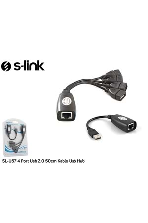 S-link Sl-u57 4 Port Usb Extender Rj45 50m Uzatıcı