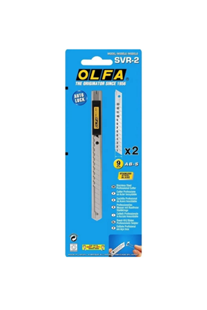 Olfa Svr-2 Çelik Gövdeli Otomatik Kilitli Dar Maket Bıçağı