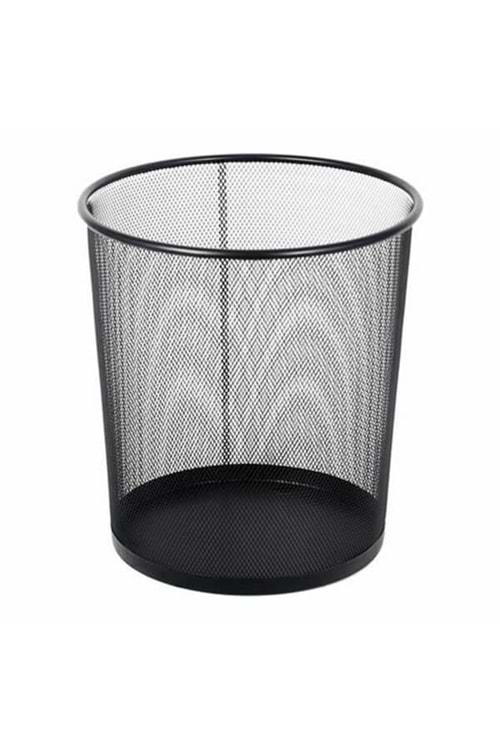 Mimaks Çöp Kovası Metal Tam Perforeli Siyah D-3