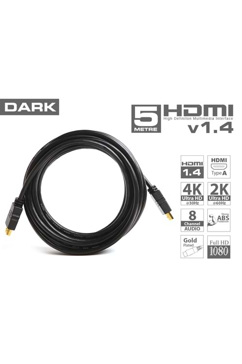 Dark 5mt Hdmi V1.4 3dv Led/lcd/ps3 Kablo | Dk-hd-cv14l500