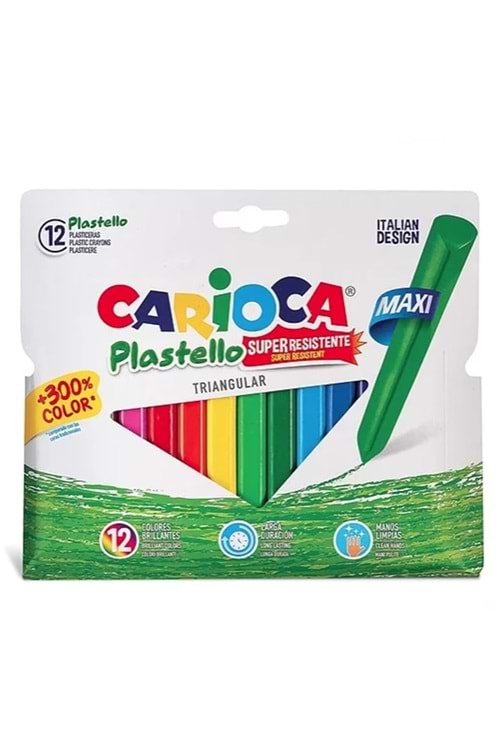 Carioca Pastel Boya Jumbo Üçgen Elle. Kir. Yıkanabilir 12 Li | 42671