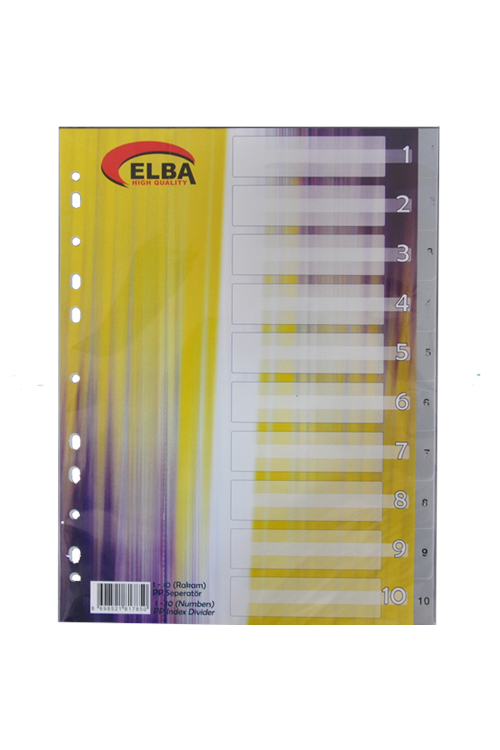 Bafix Seperatör 1-10 Rakamlı Plastik A4 | A4bfx-sep 4