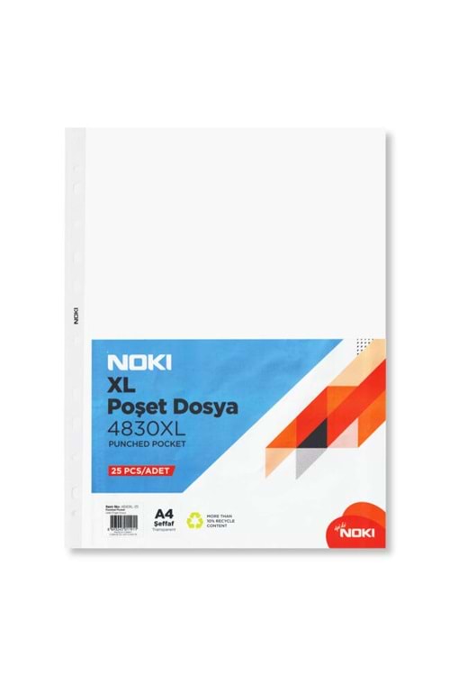 Noki A4 Poşet Dosya Xl 25'li | 4830xl25